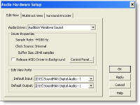 Adobe Audition 2.0 audio setup editor view