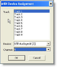 Adobe Audition 2.0 MIDI track control