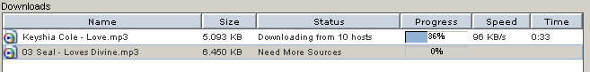 Limewire 4.1 Download Bar